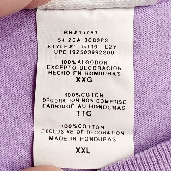 Champion Purple Heritage Crewneck Tee Short Sleeve w Printed Logo Cotton XXL - Picture 6 of 8